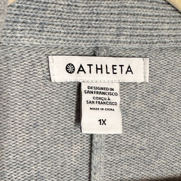 Athleta Blue Ombré Spirit Wool Cashmere Cardigan Sweater Size 1X - Picture 3 of 5